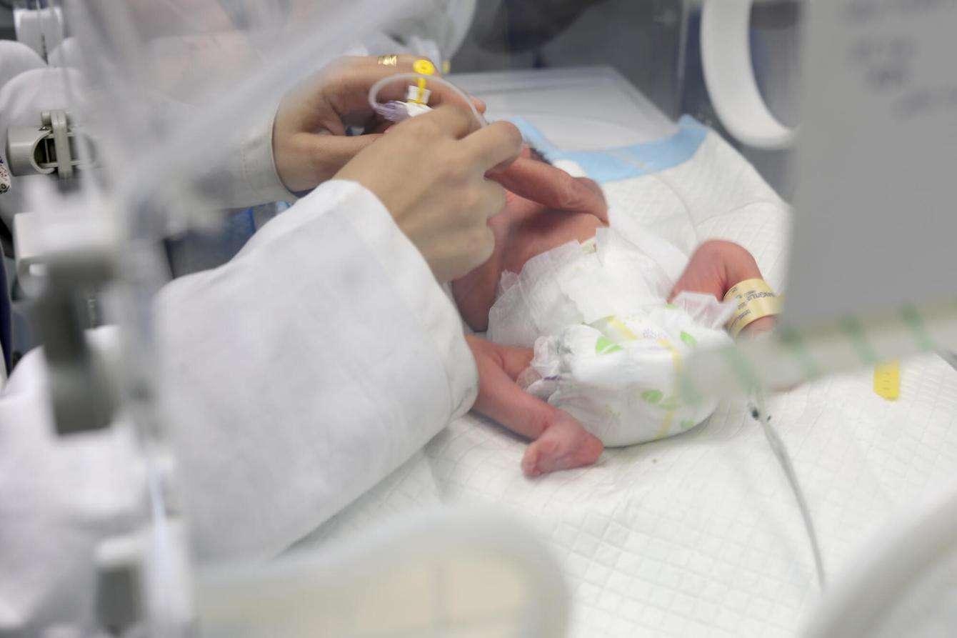 Premature child in Nasser Hospital, Khan Younis, Gaza