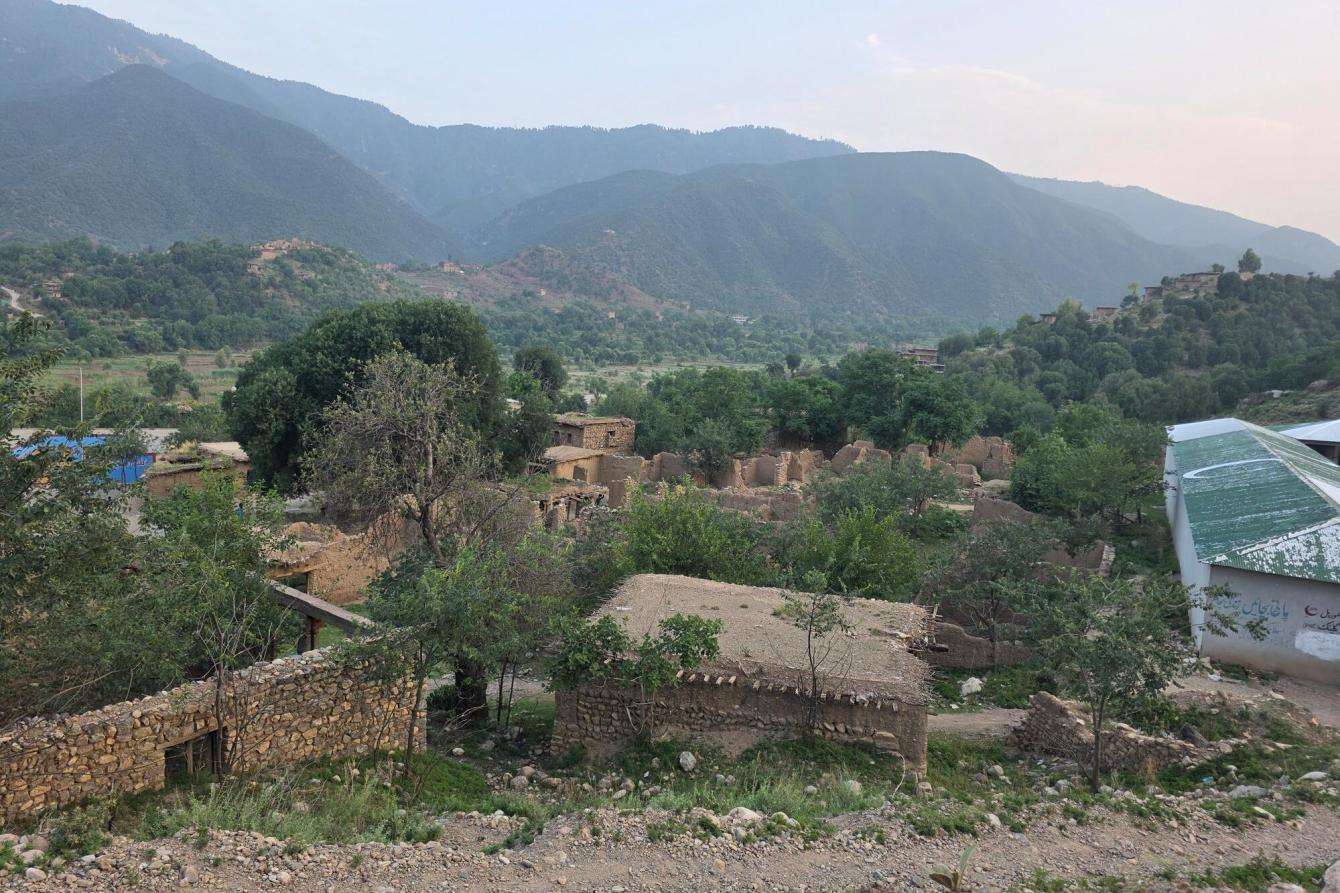 Ruins of a destroyed market in Tirah valley, which was once a bustling hub of business activity.